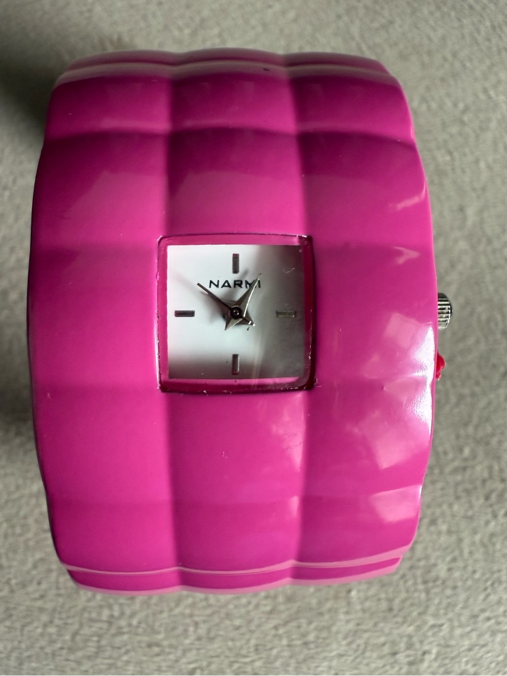 Narmi Pink Bangle Watch with Square Dial